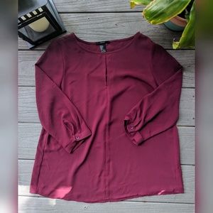 Gauzy Maroon Top
